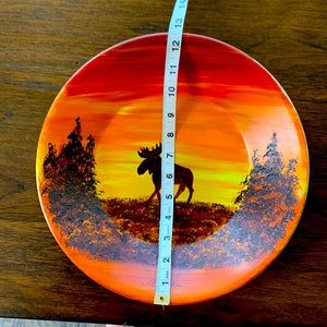 Alaska hand painted gold pan in Acrylic, BS Netter painter, hanger on back.